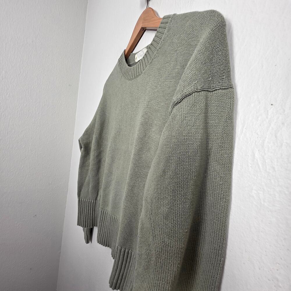 Everlane The Boxy Sweater Everyday Cotton Sage Green Small - Picture 8 of 15